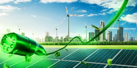 Placas solares, energía eólica e hidrógeno verde